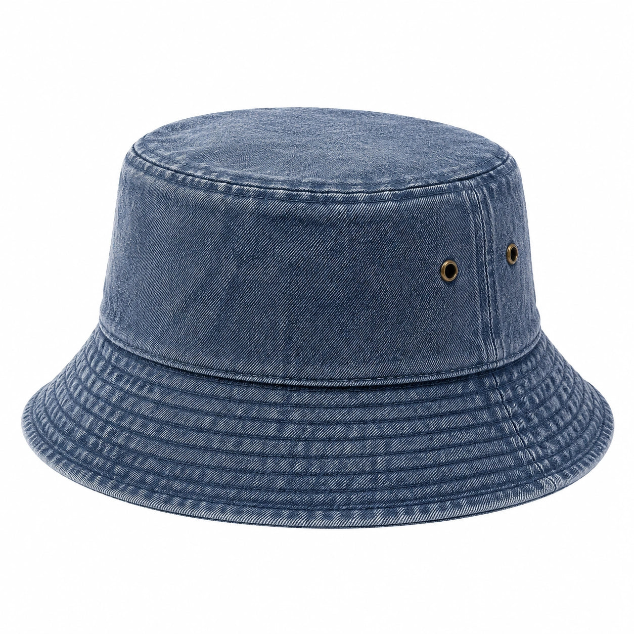 Chapeau bob taille unique en tissu denim bleu style décontracté