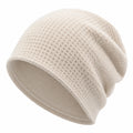 Bonnet taille unique en maille beige style décontracté