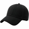 Casquette de baseball taille unique en polyester noir respirante réglable