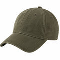 Casquette unisexe taille unique en tissu côtelé vert kaki - visière incurvée style décontracté