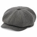 Casquette gavroche taille unique en tissu gris style classique