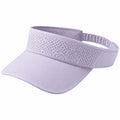 Visière de sport taille unique en textile lavande perforé ajustable